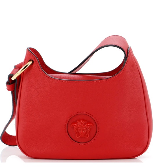 Versace medusa mini red in Nappa Leather hobo crossbody handbag bag - Picture 1 of 1